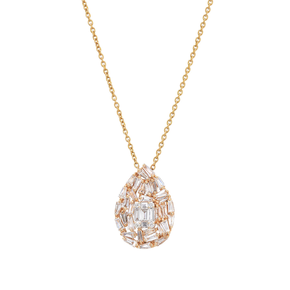 DIAMOND NECKLACE K18 ROSE GOLD