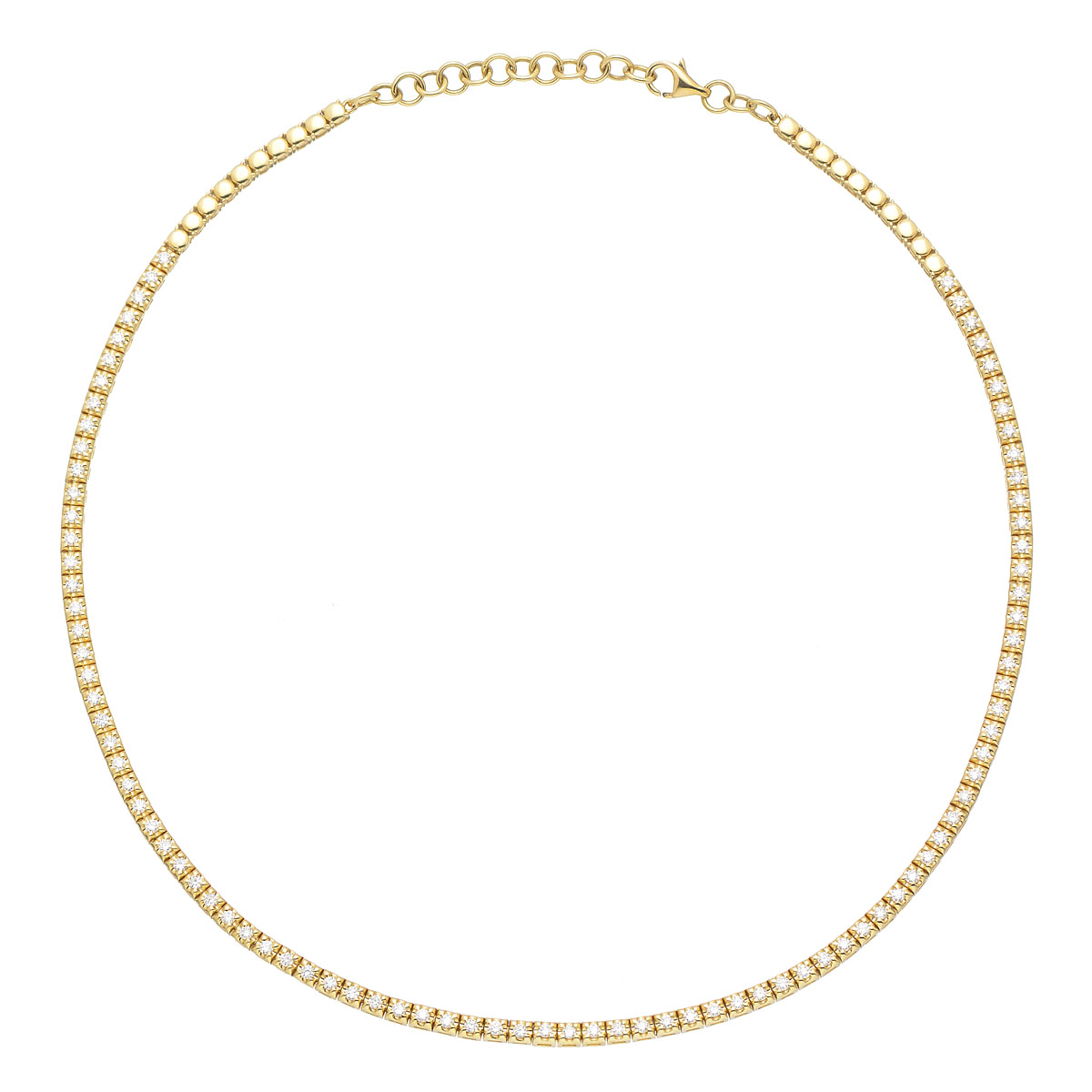 TENNIS DIAMOND NECKLACE K18 YELLOW GOLD