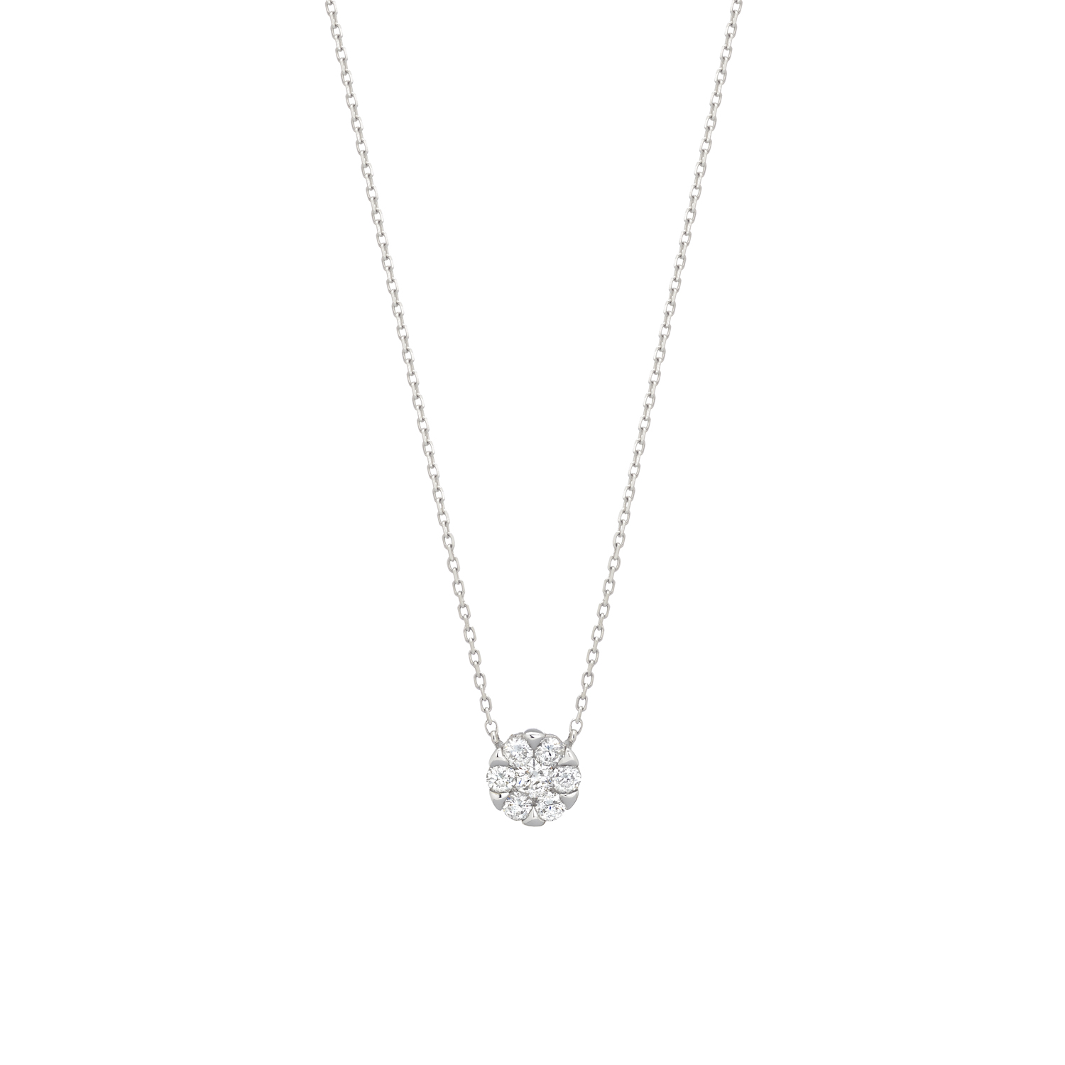 DIAMOND NECKLACE 14K WHITE GOLD