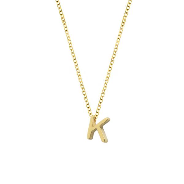INITIAL -K- NECKLACE 14K YELLOW GOLD