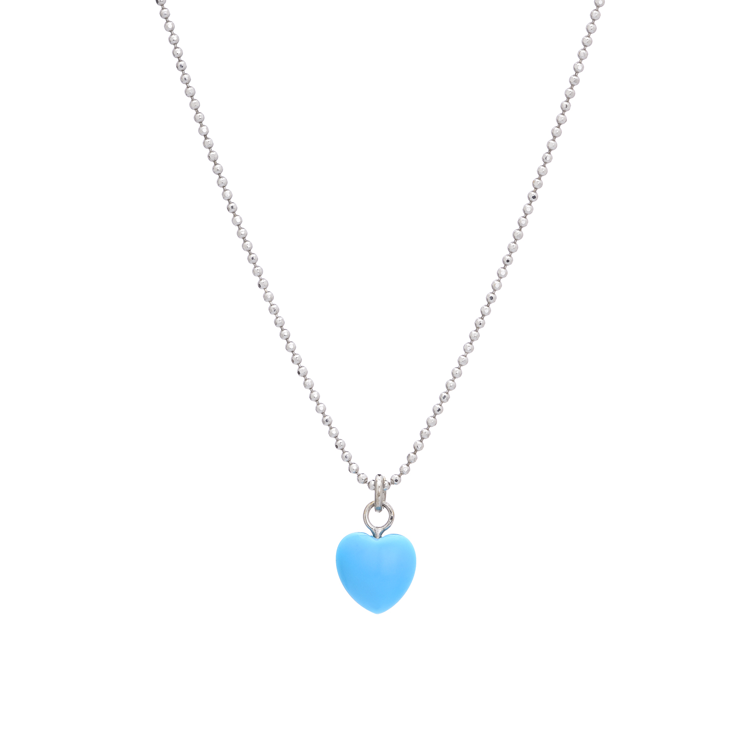 HEART NECKLACE 18K WHITE GOLD