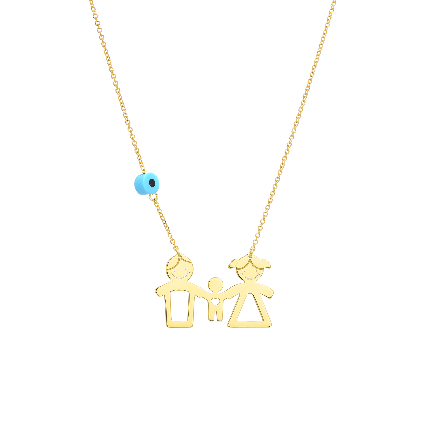 FAMILY NECKLACE 14K YELLOW GOLD