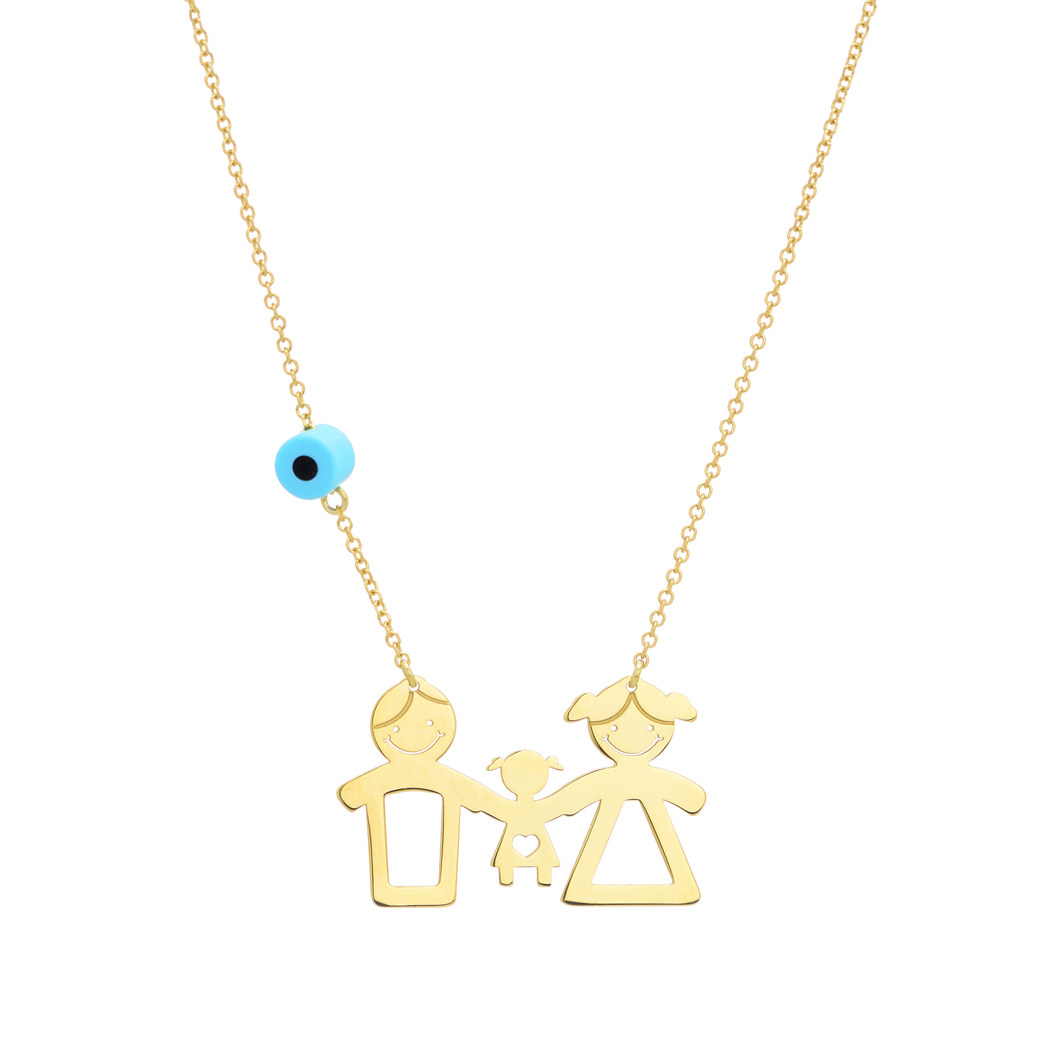 FAMILY NECKLACE 14K YELLOW GOLD