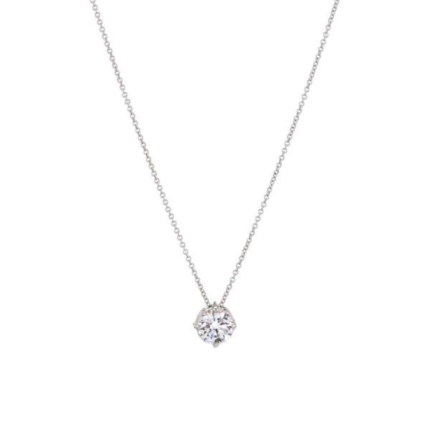 18K SOLITAIRE NECKLACE WITH BRILLIANT DIAMOND & GIA CERTIFICATE