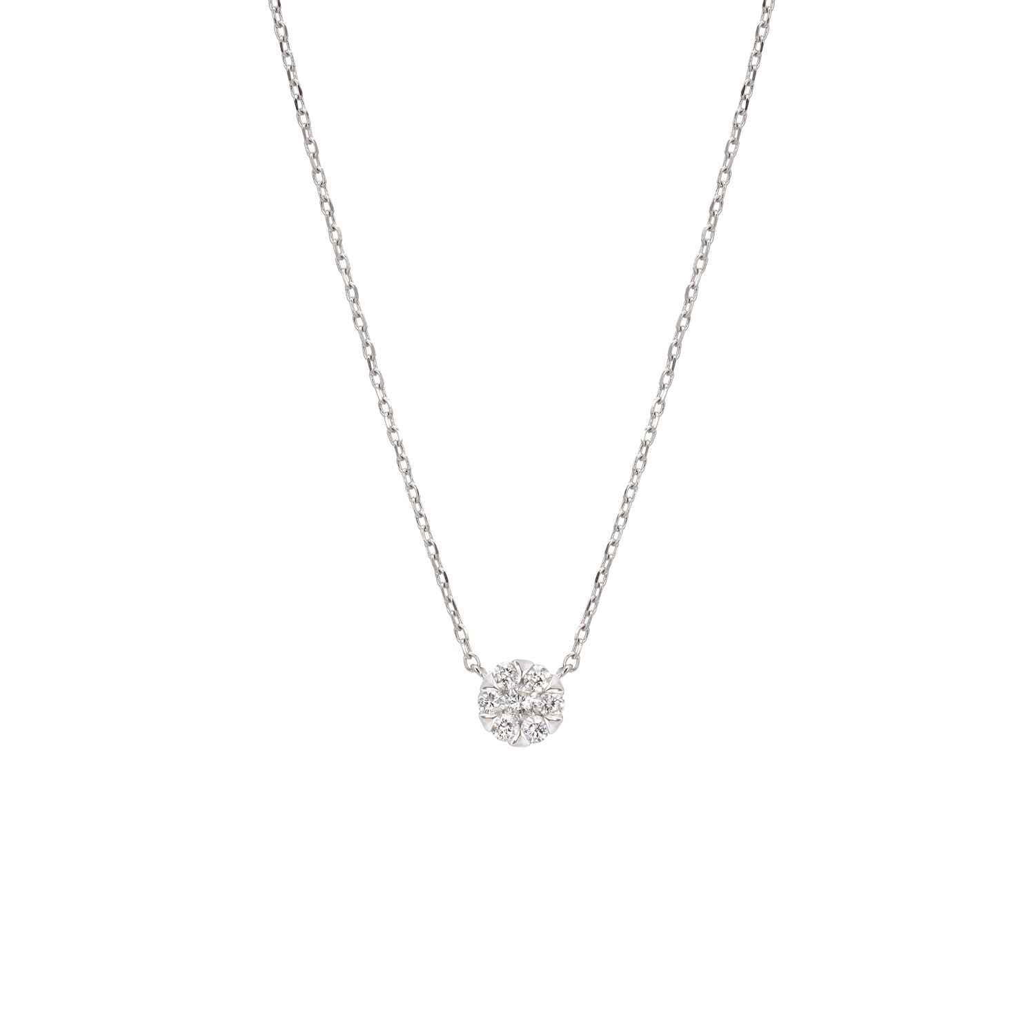 DIAMOND NECKLACE 14K WHITE GOLD