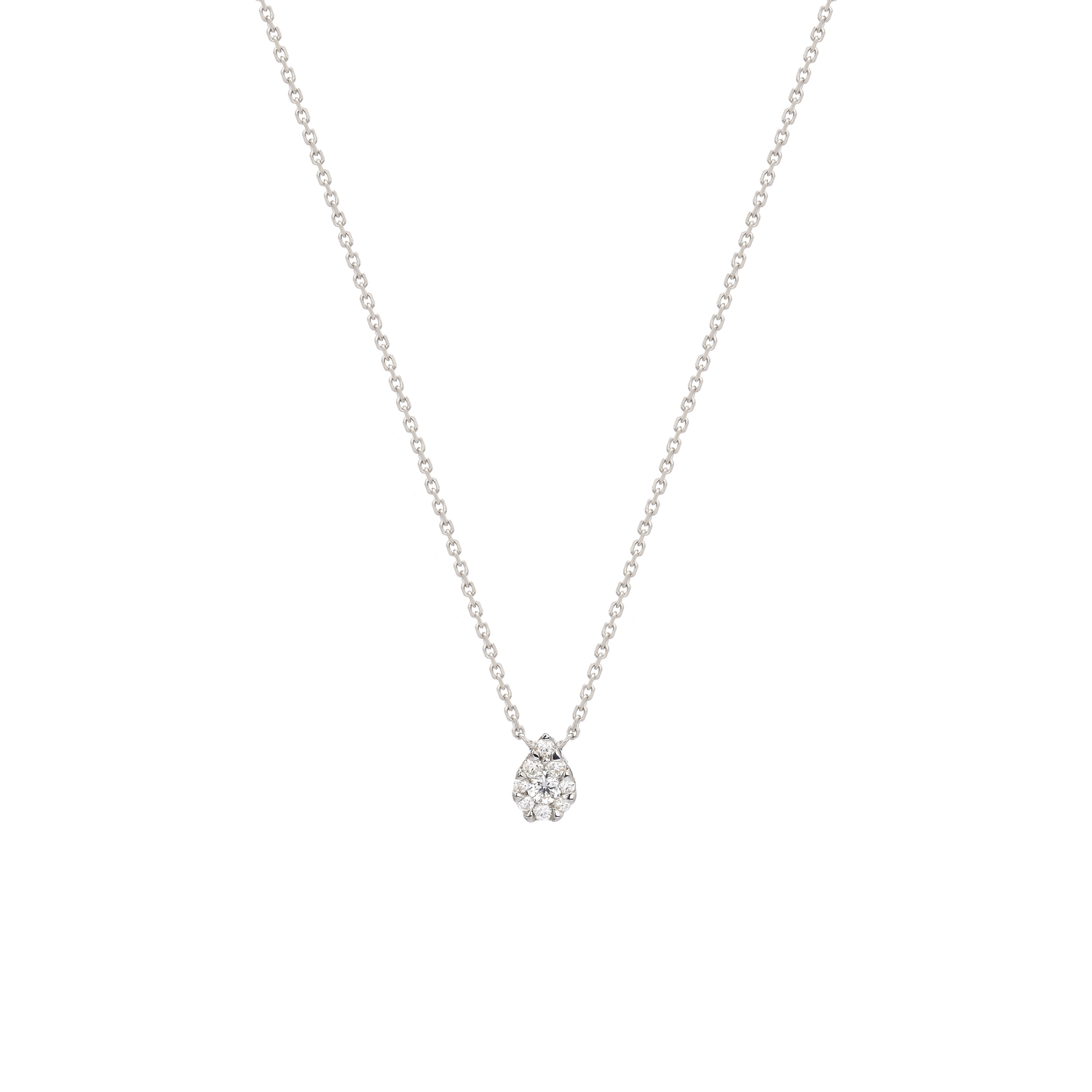 DIAMOND NECKLACE 14K WHITE GOLD