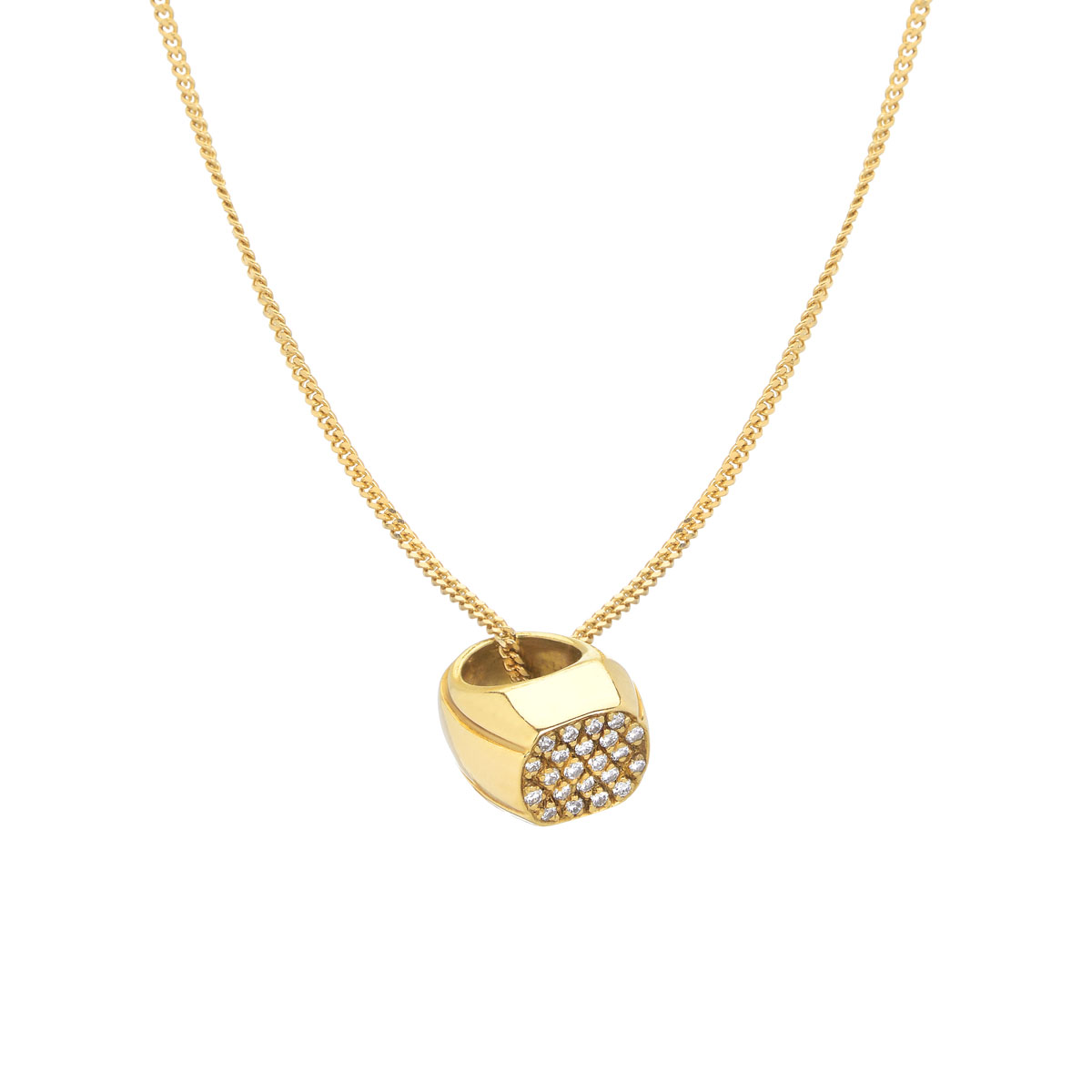 DIAMOND NECKLACE YELLOW GOLD