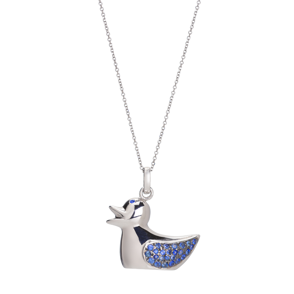 NECKLACE WITH SAPPHIRES WHITE GOLD