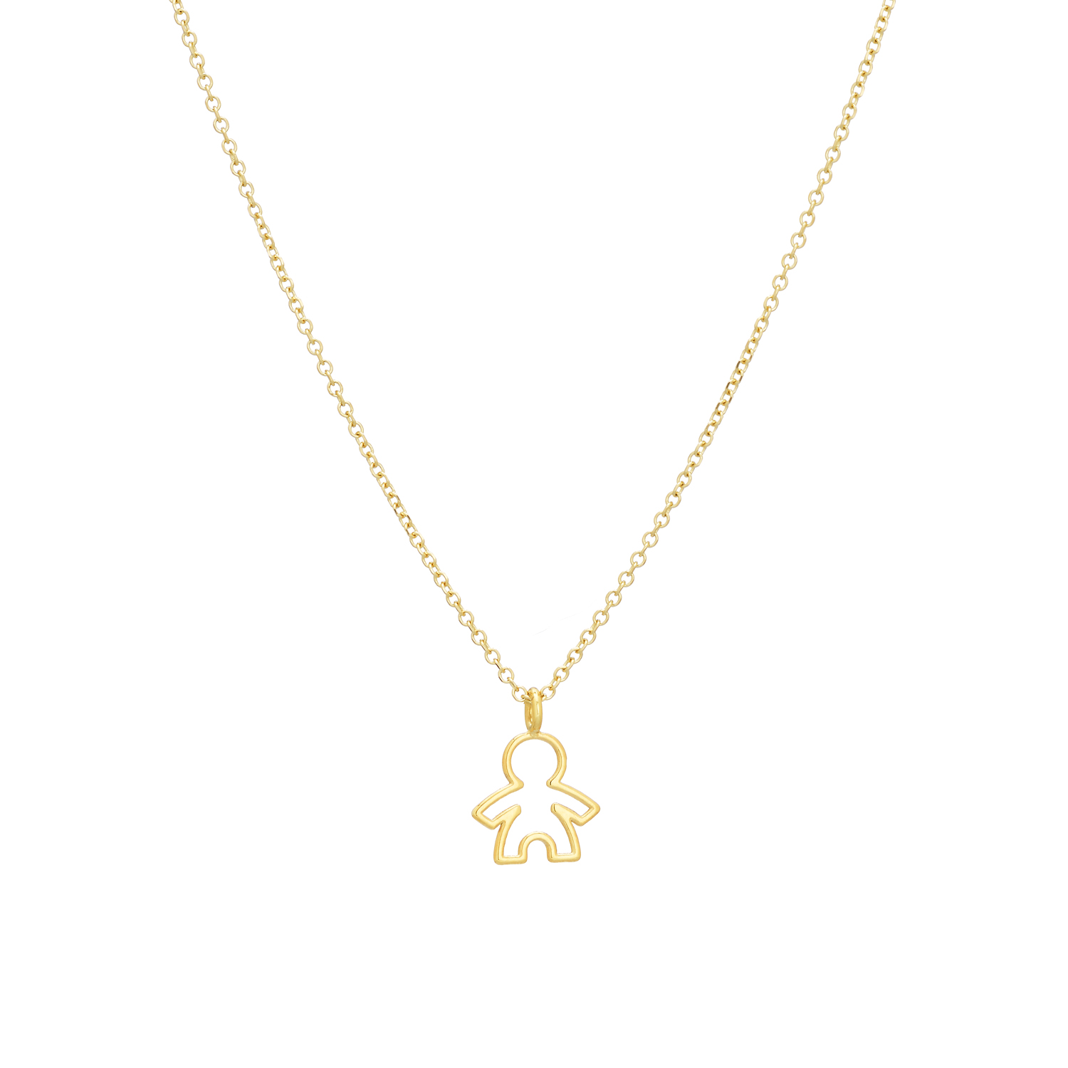 NECKLACE K14 GOLD WITH BOY FIGURE