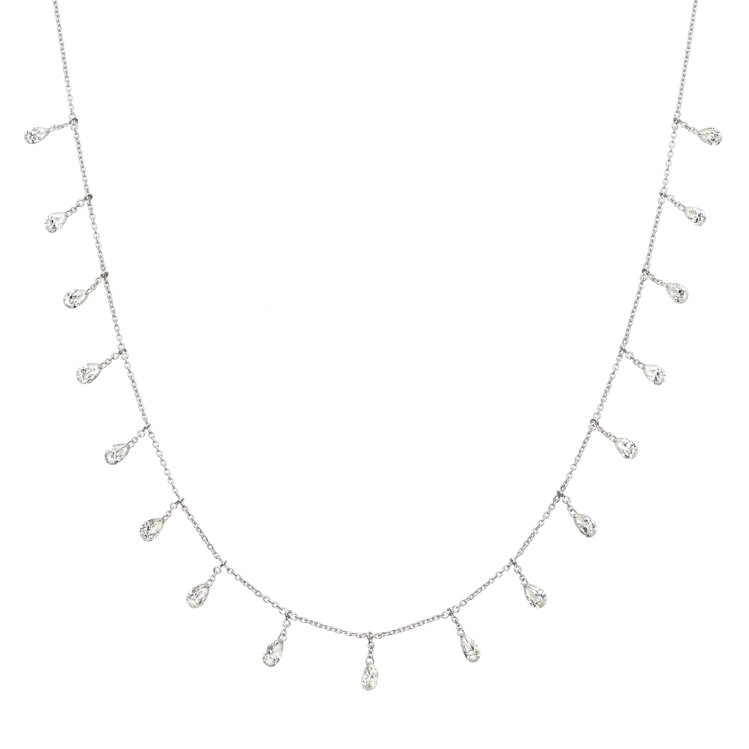 NECKLACE WHITE GOLD K18 WITH DIAMONDS