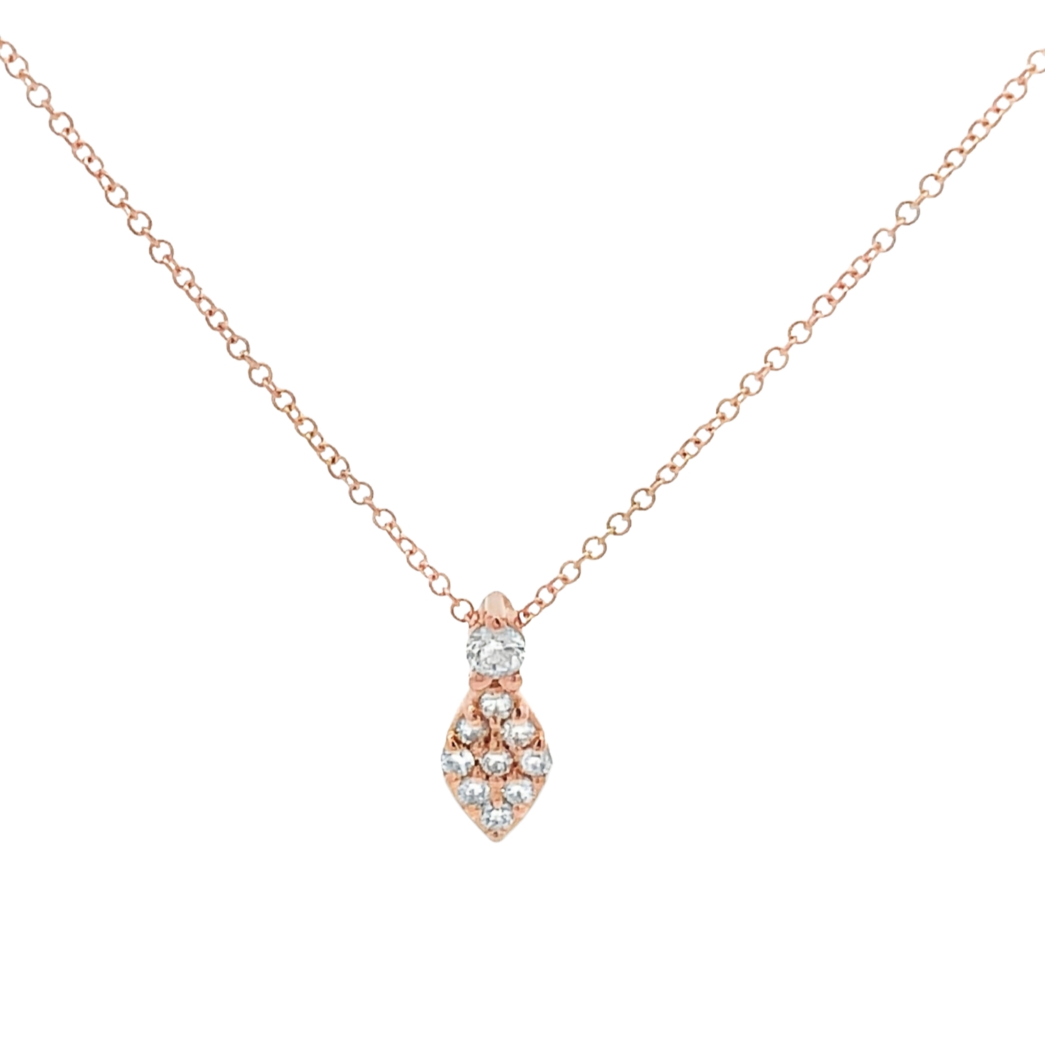 18K ROSE GOLD NECKLACE WITH DIAMONDS