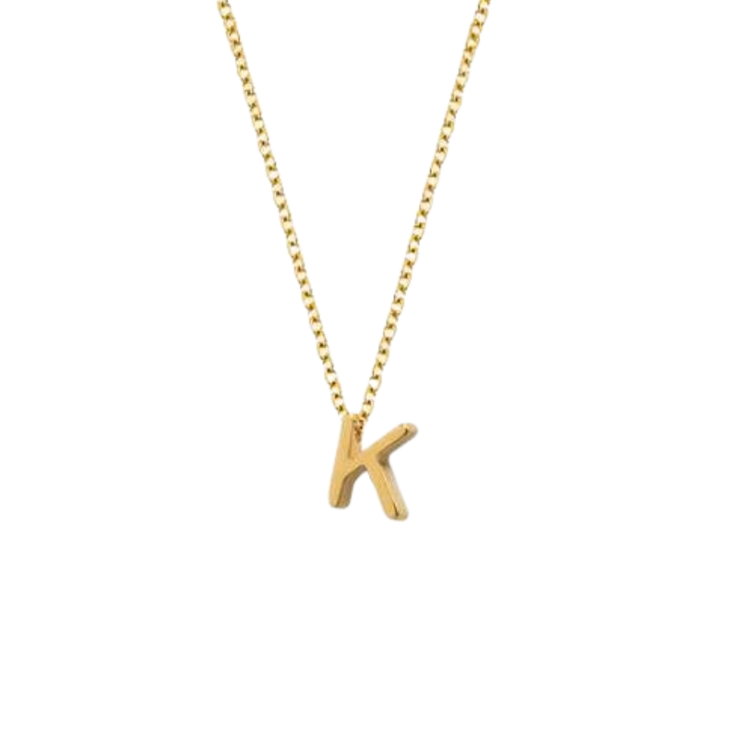 Κ14 GOLD NECKLACE WITH INITIAL -K-