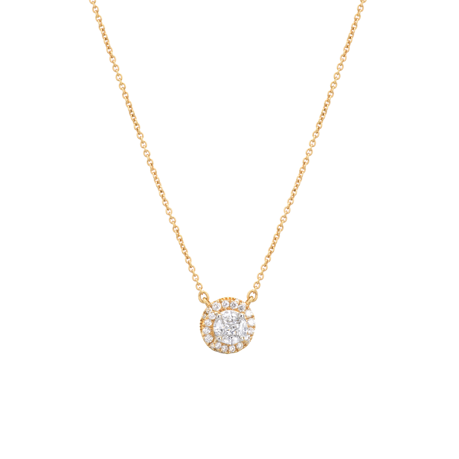 18K ROSE GOLD NECKLACE WITH DIAMONDS