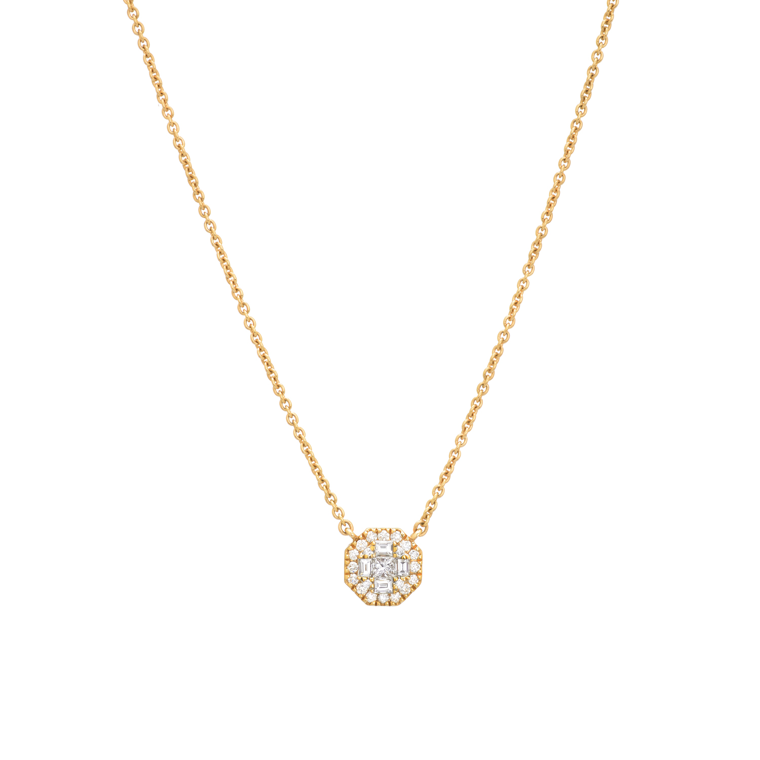 ROSE GOLD Κ18 NECKLACE WITH DIAMONDS