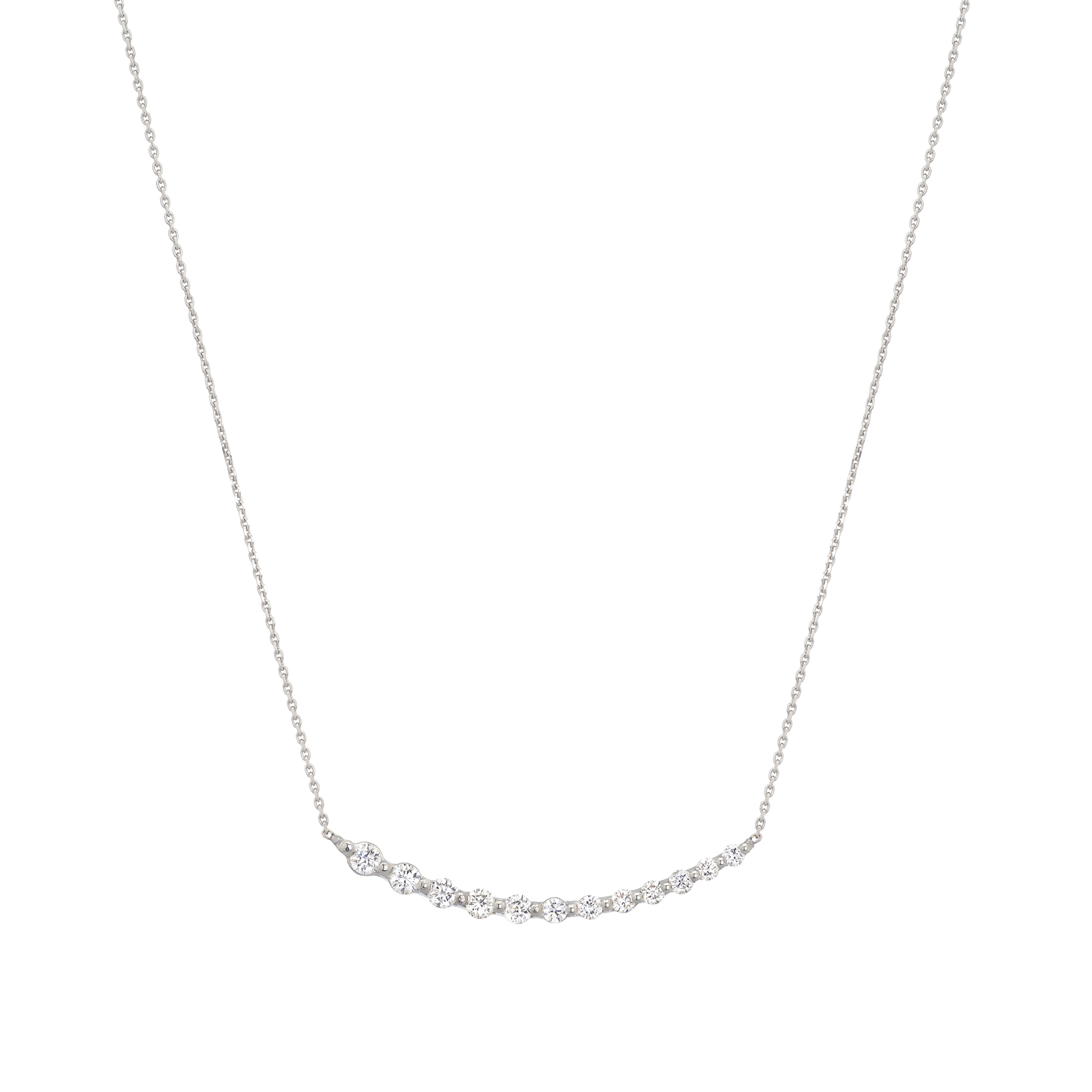 WHITE GOLD NECKLACE K18 WITH DIAMONDS