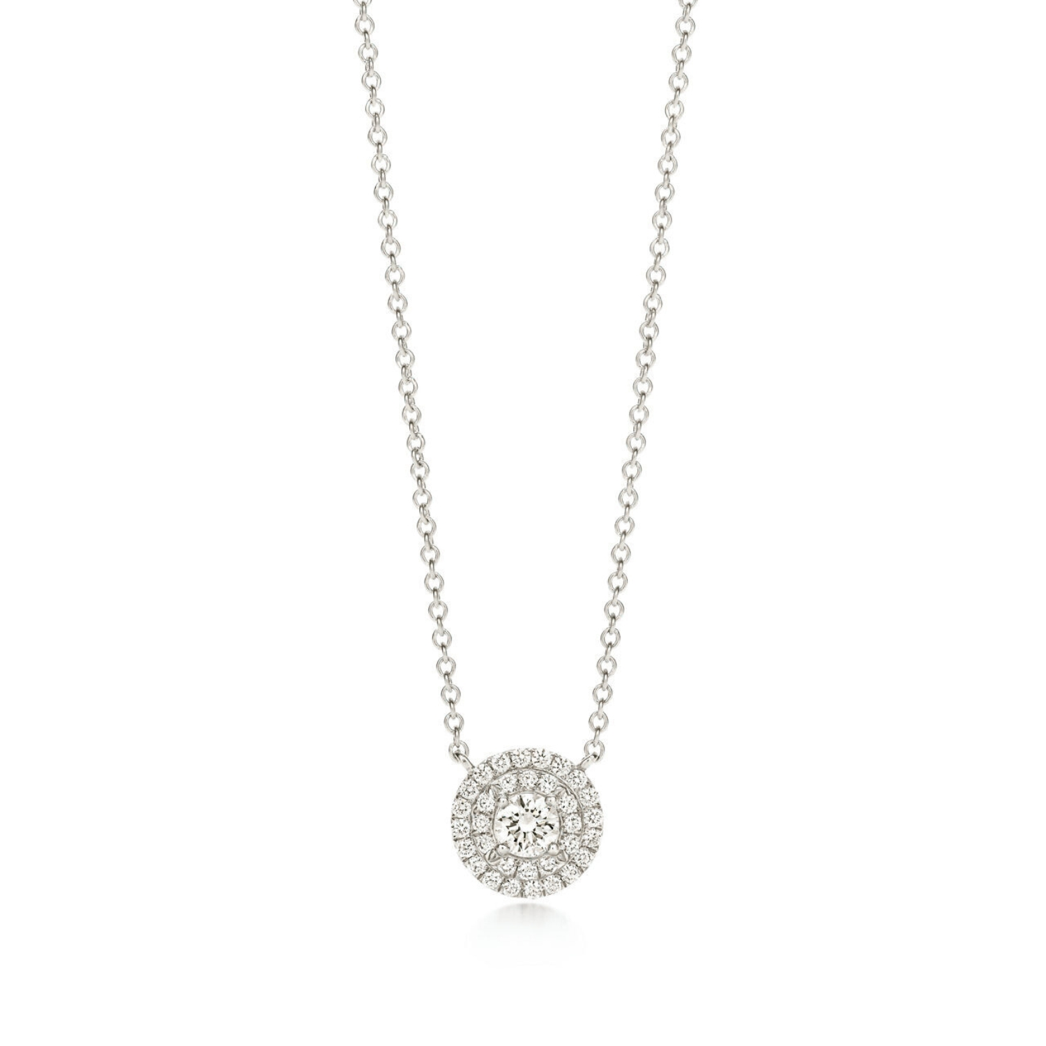 18K WHITE GOLD NECKLACE WITH DIAMONDS