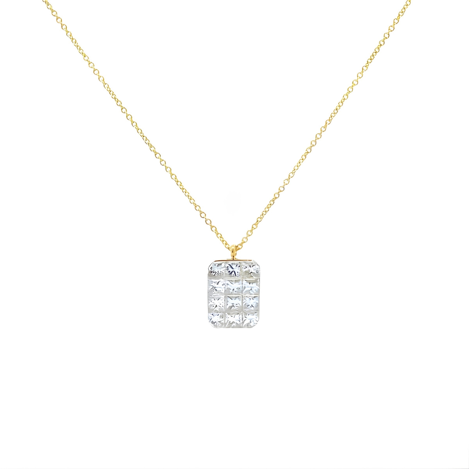K18 GOLD NECKLACE WITH DIAMONDS