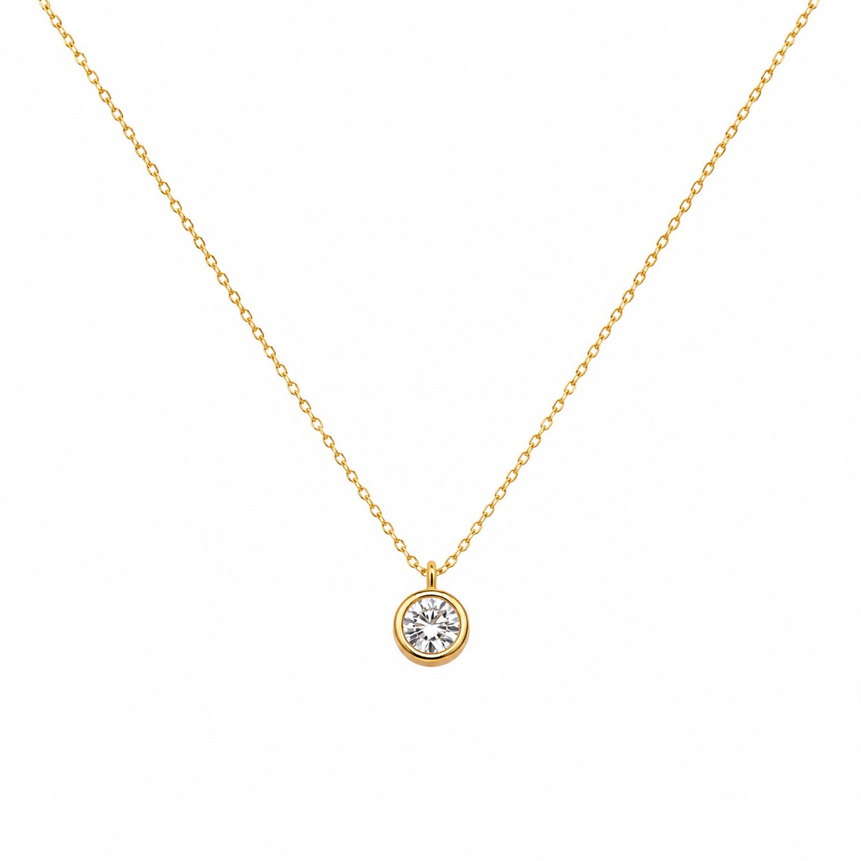 Κ18 GOLD NECKLACE WITH DIAMOND