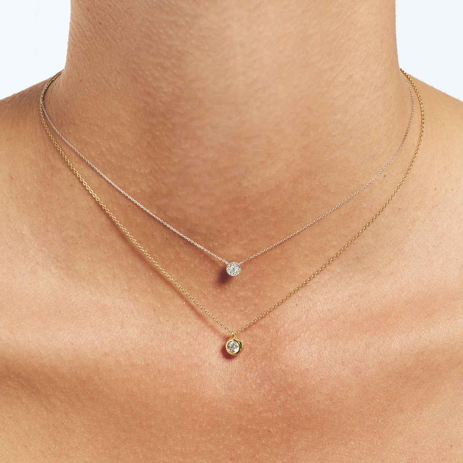 Κ18 GOLD NECKLACE WITH DIAMOND