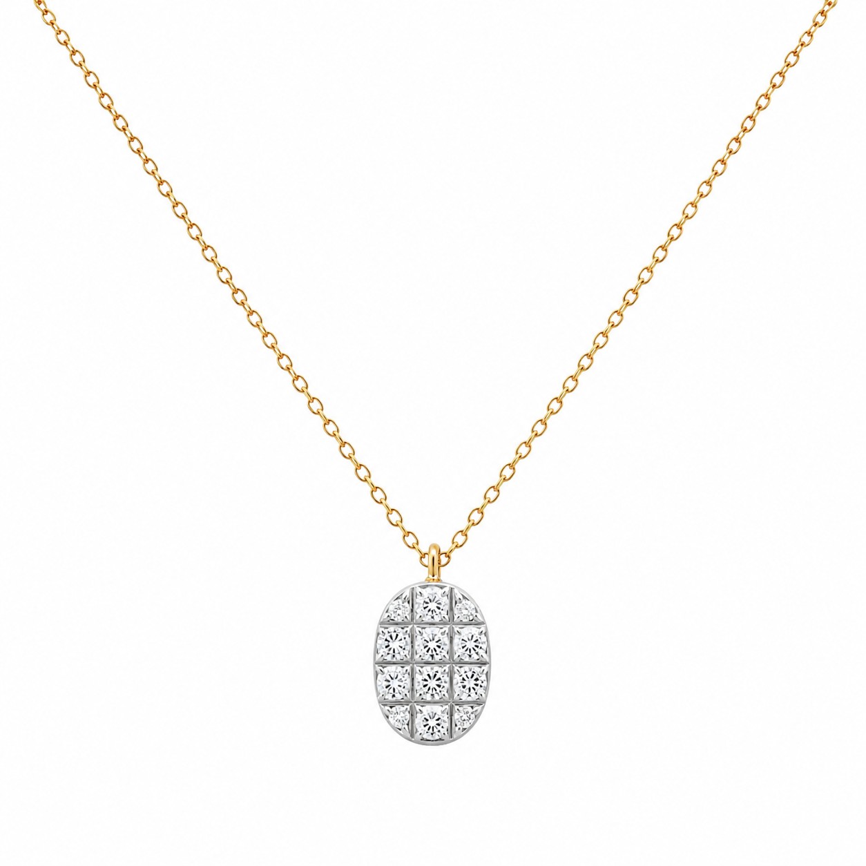 K18 GOLD NECKLACE WITH DIAMONDS