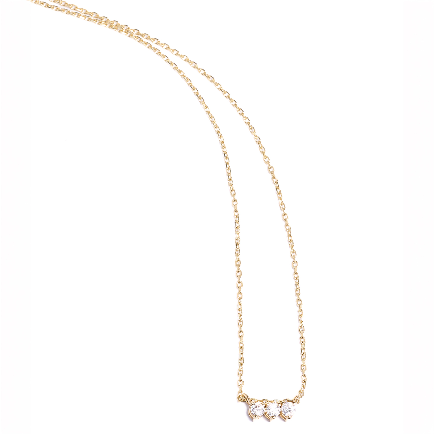 Κ18 GOLD NECKLACE WITH DIAMONDS