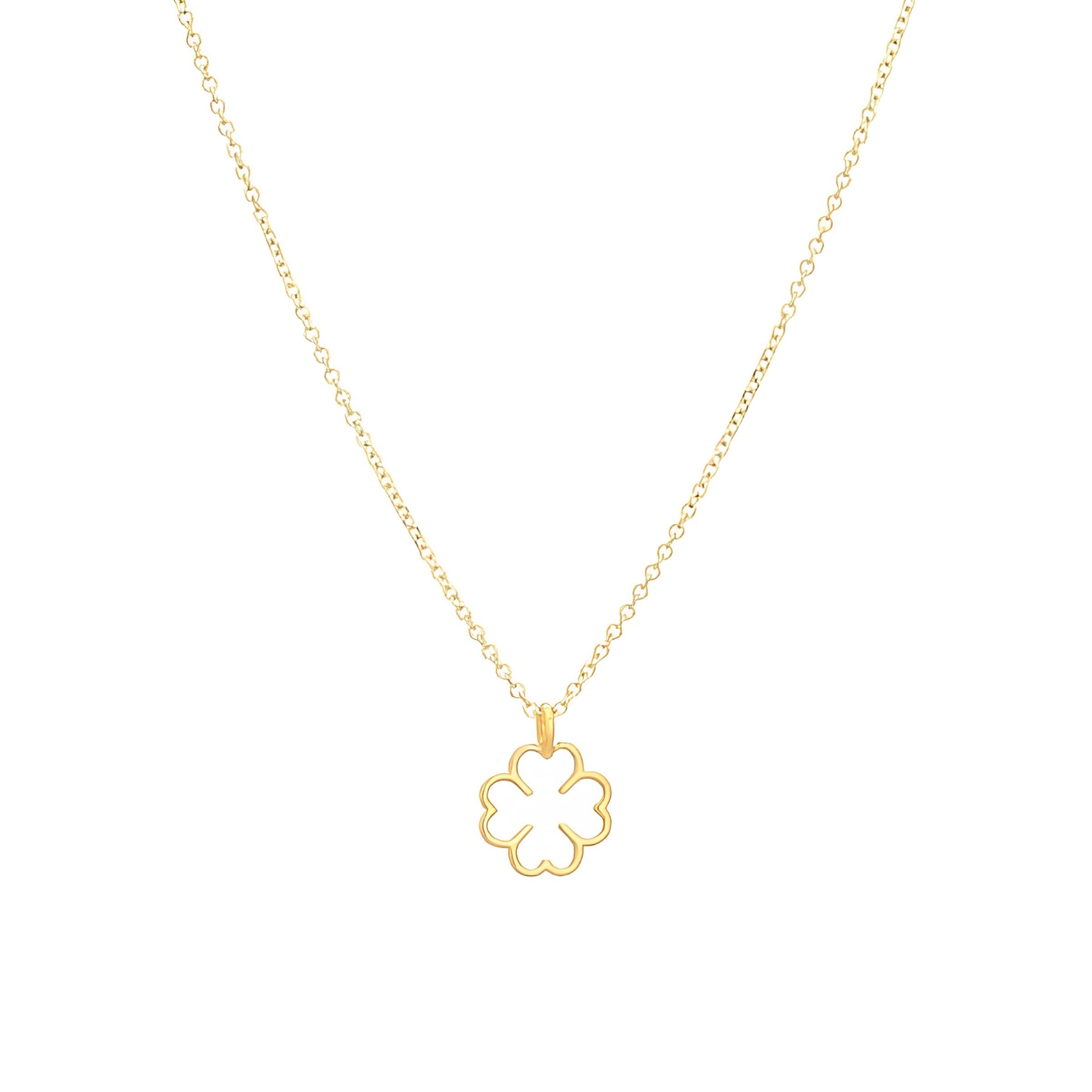 GOLD NECKLACE WITH CLOVER