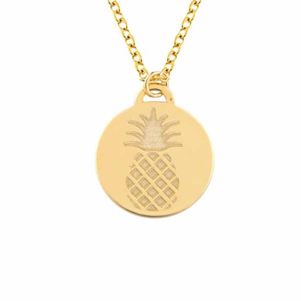 PINEAPPLE NECKLACE 14K YELLOW GOLD