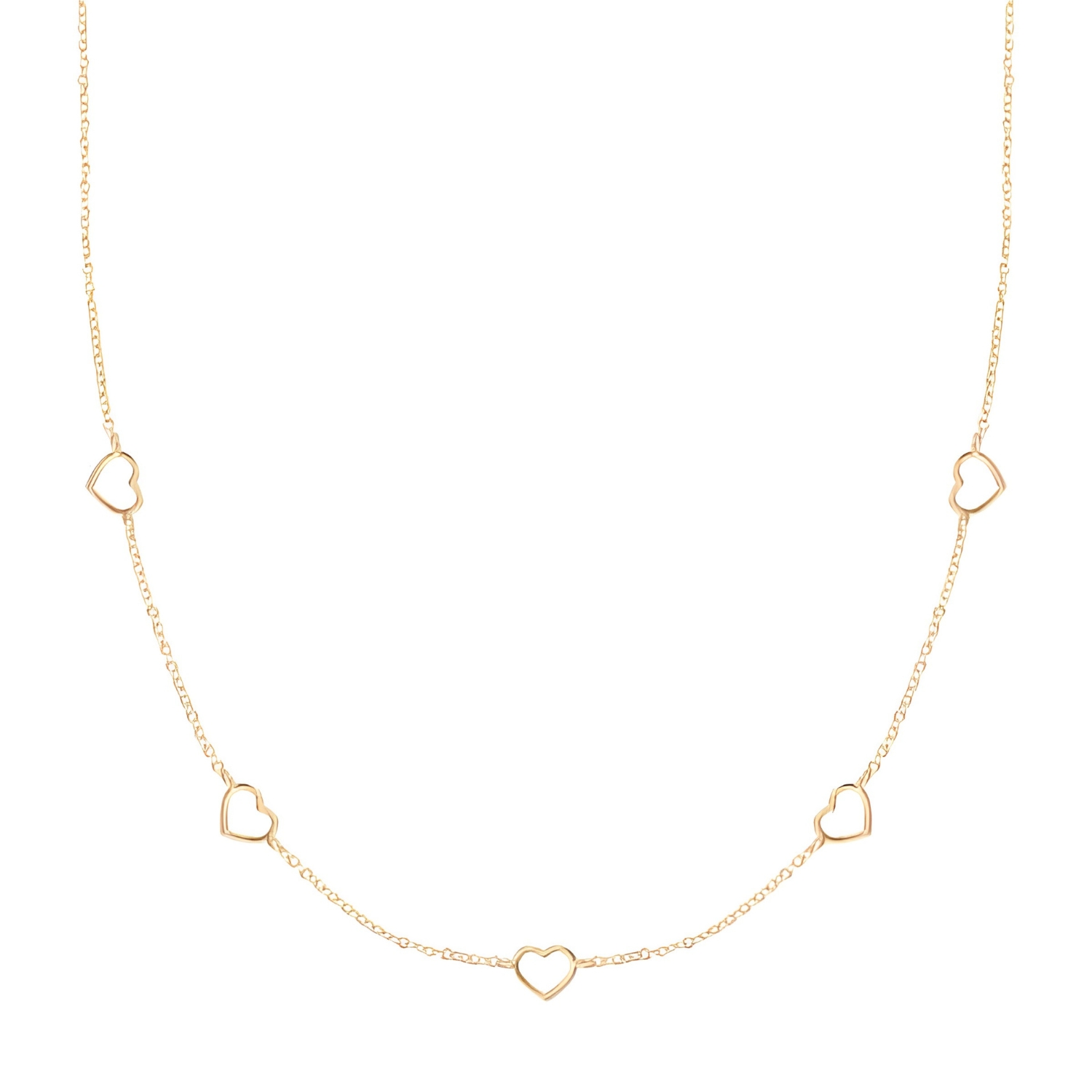 HEARTS NECKLACE GOLD K14