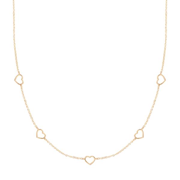 HEARTS NECKLACE GOLD K14