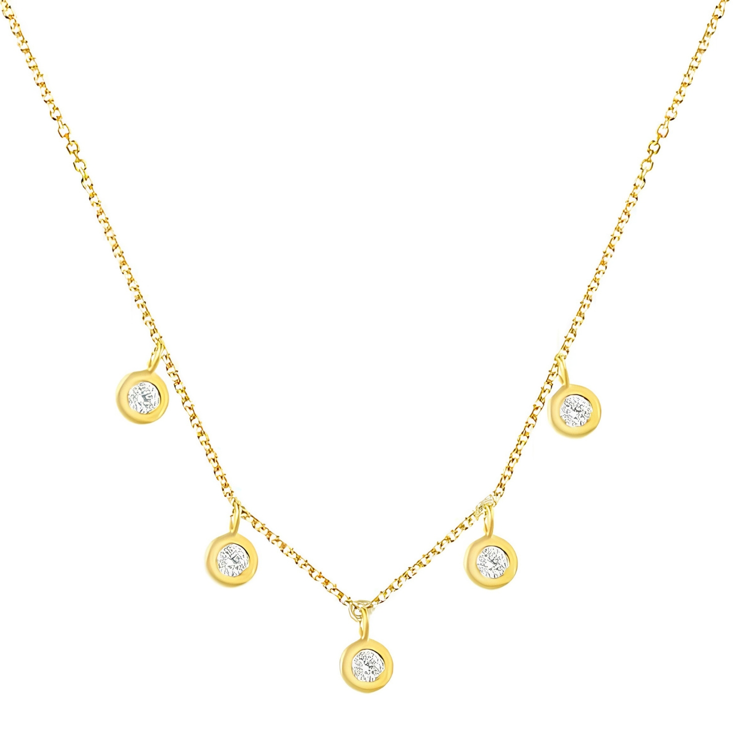 DIAMONDS NECKLACE GOLD K14