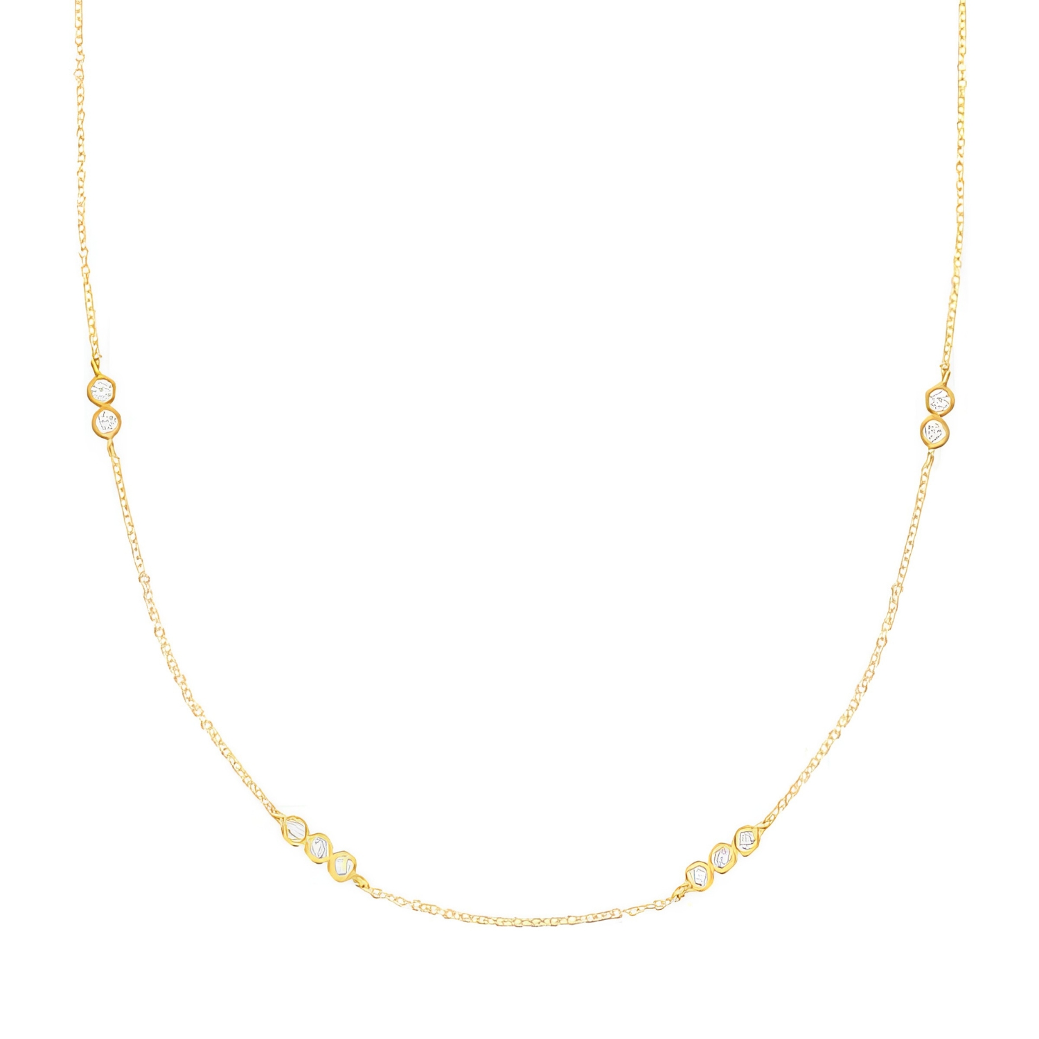 NECKLACE Κ14 GOLD WITH DIAMONDS