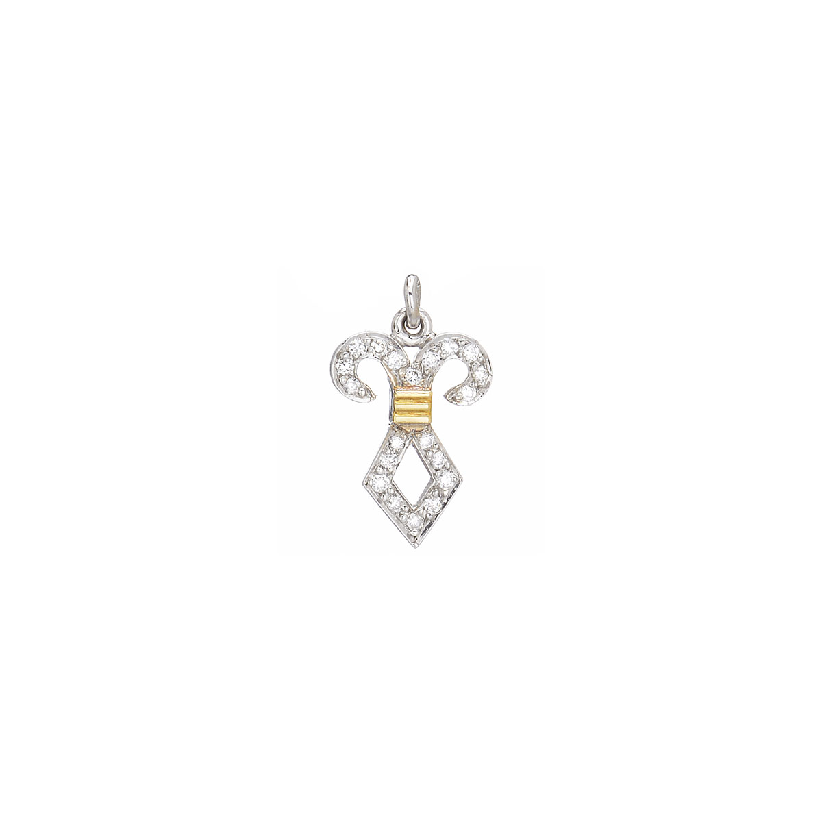 ARIES DIAMOND PENDANT K18 WHITE GOLD