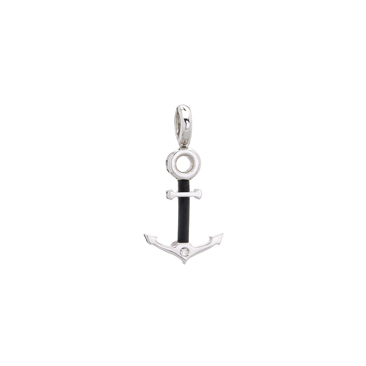 ANCHOR DIAMOND PENDANT K18 WHITE GOLD