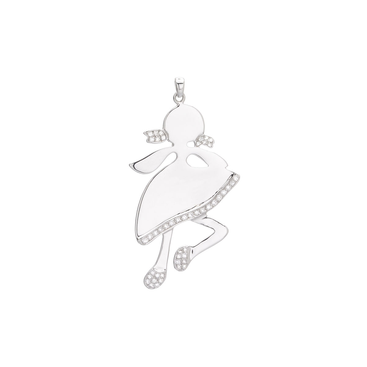 DIAMOND PENDANT K18 WHITE GOLD