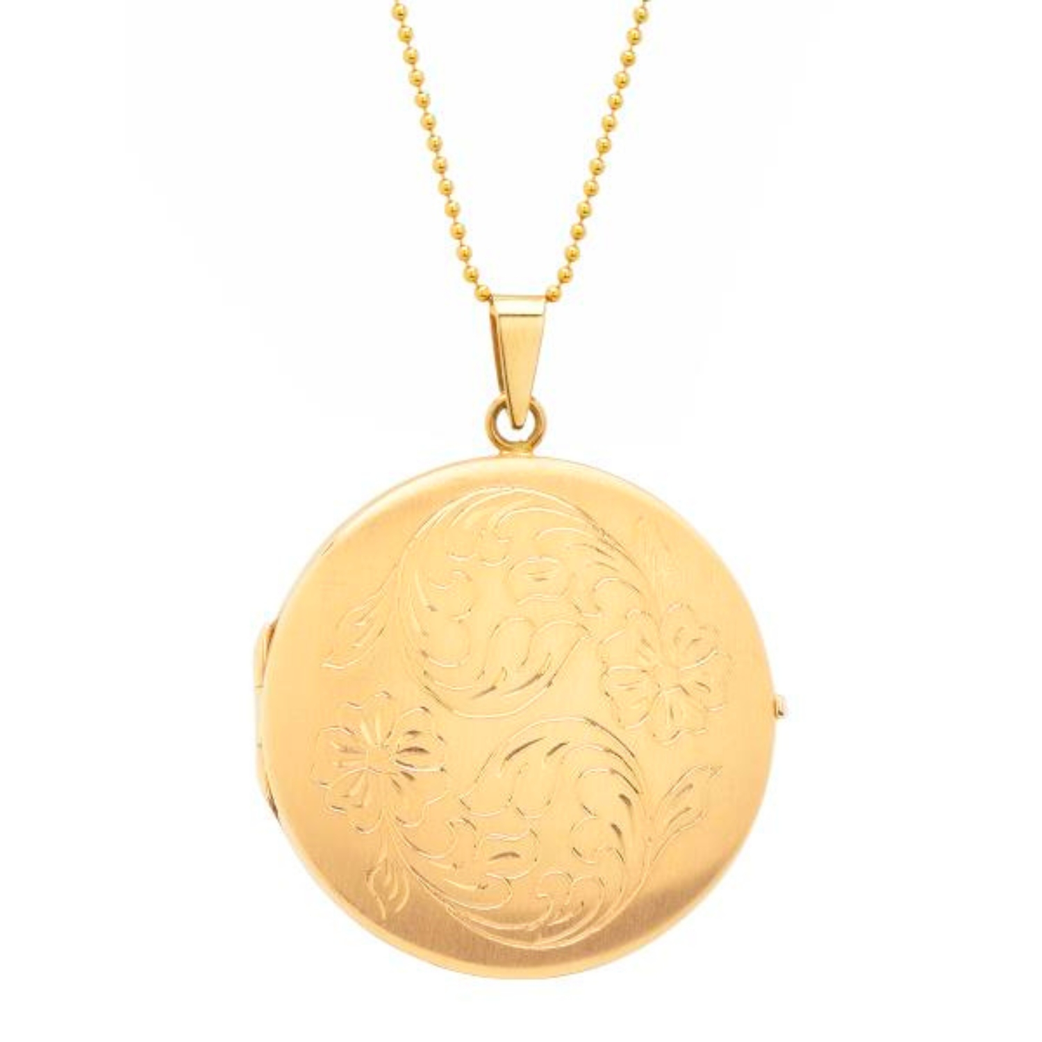 K14 YELLOW GOLD PENDANT PICTURE FRAME WITH K18 CHAIN