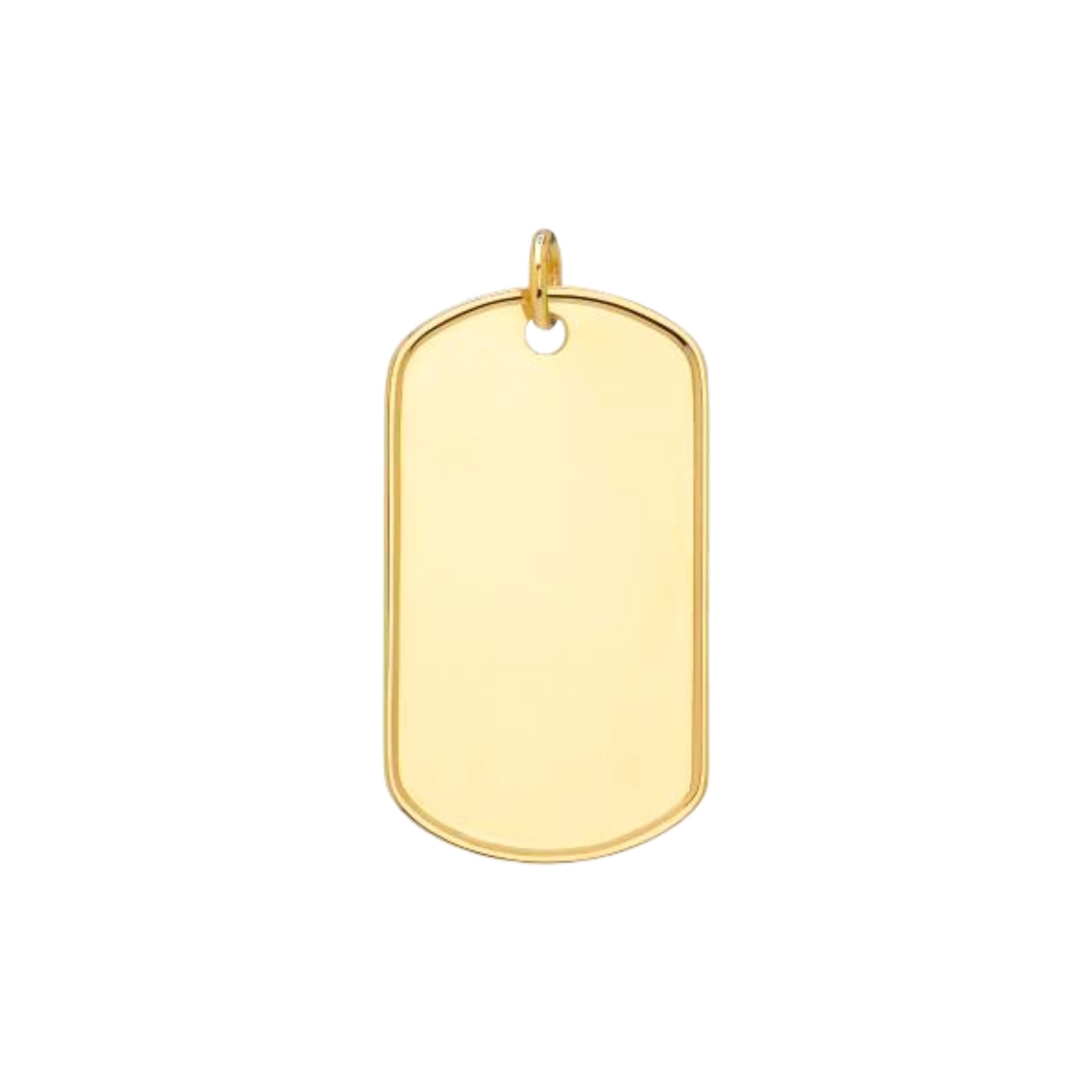 Κ14 GOLD TAG PENDANT WITH HOOP