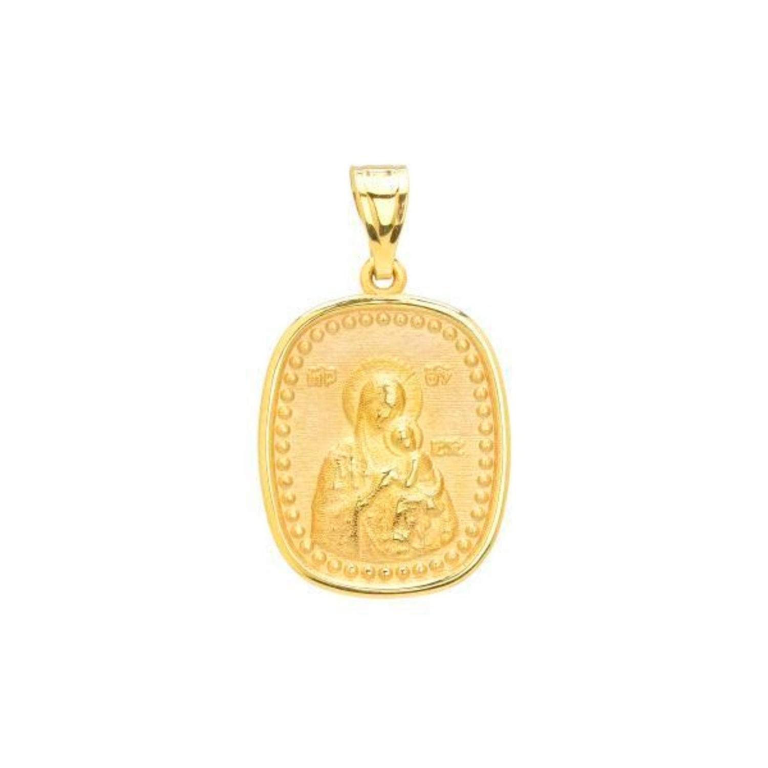 GOLD K14 PENDANT WITH AN IMAGE OF THE HOLY MOTHER