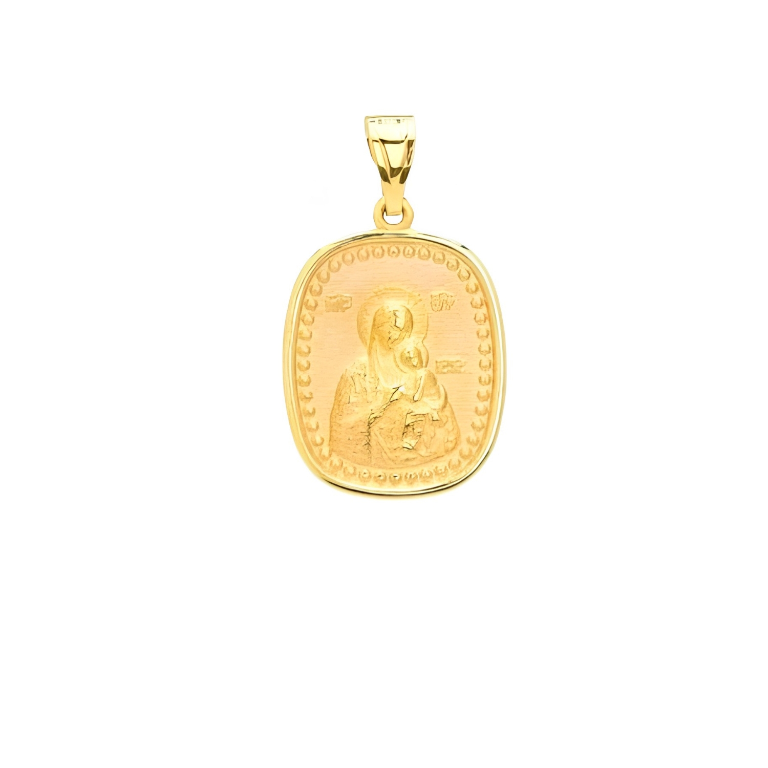 GOLD PENDANT WITH IMAGE OF THE VIRGIN MOTHER