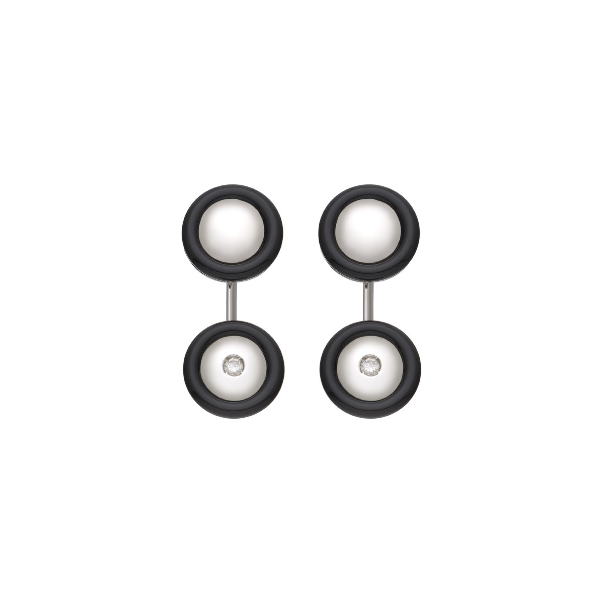 DIAMOND CUFFLINKS 18K WHITE GOLD
