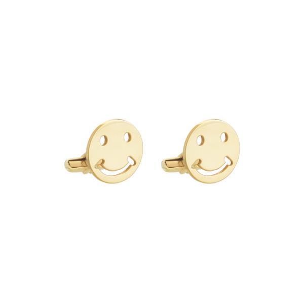 SMILEY CUFFLINKS K14 YELLOW GOLD
