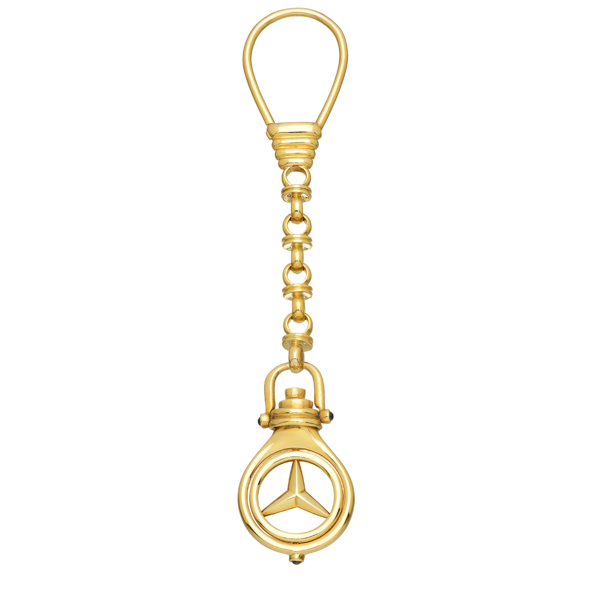 K18 YELLOW GOLD MERCEDES KEYCHAIN