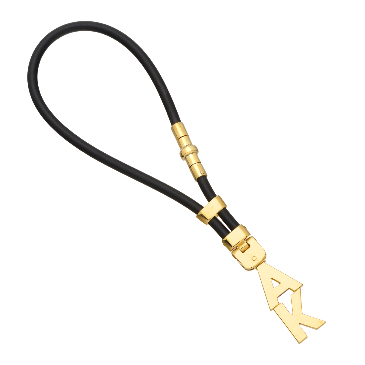 K18 YELLOW GOLD KEYCHAIN WITH INITIAL -A- & -K-
