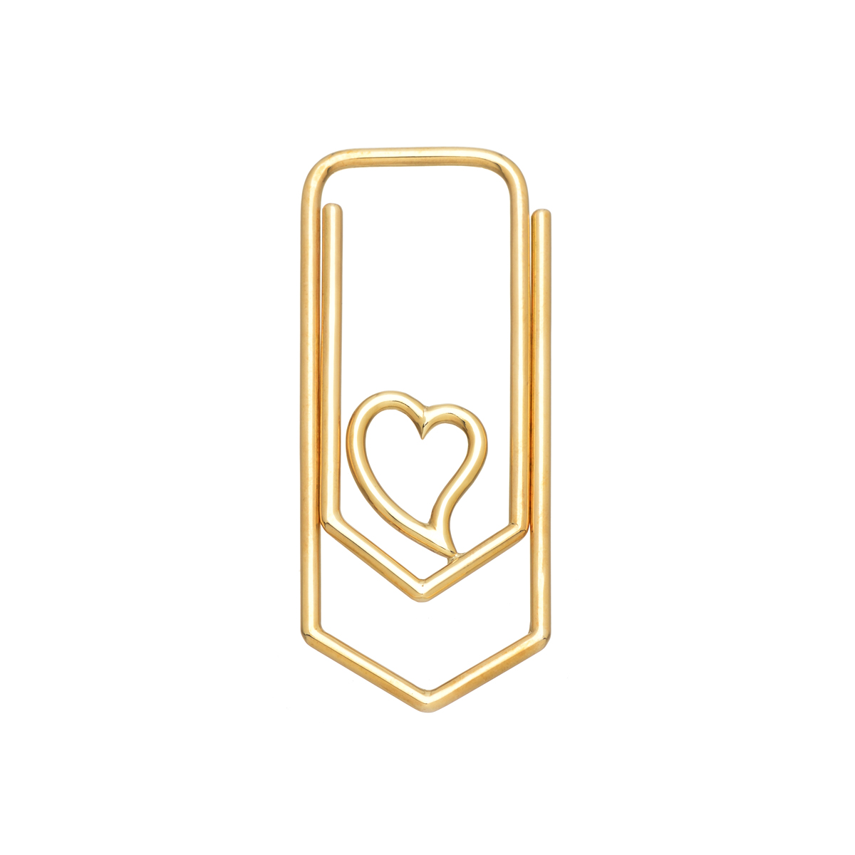 K14 YELLOW GOLD HEART MONEY CLIP
