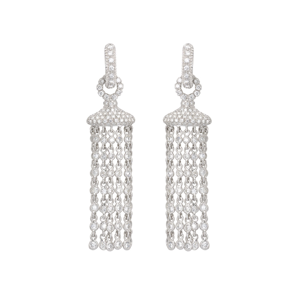 DIAMOND EARRINGS K18 WHITE GOLD