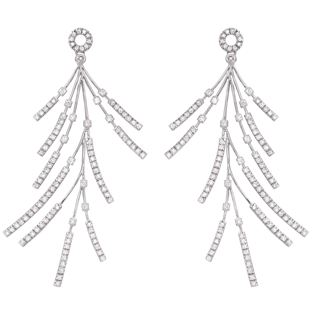 DIAMOND EARRINGS K18 WHITE GOLD