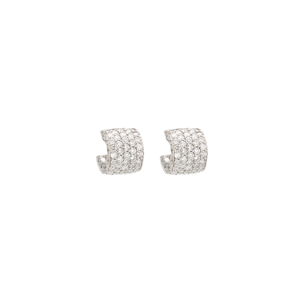 WHITE GOLD EARRINGS K18 WITH DIAMONDS
