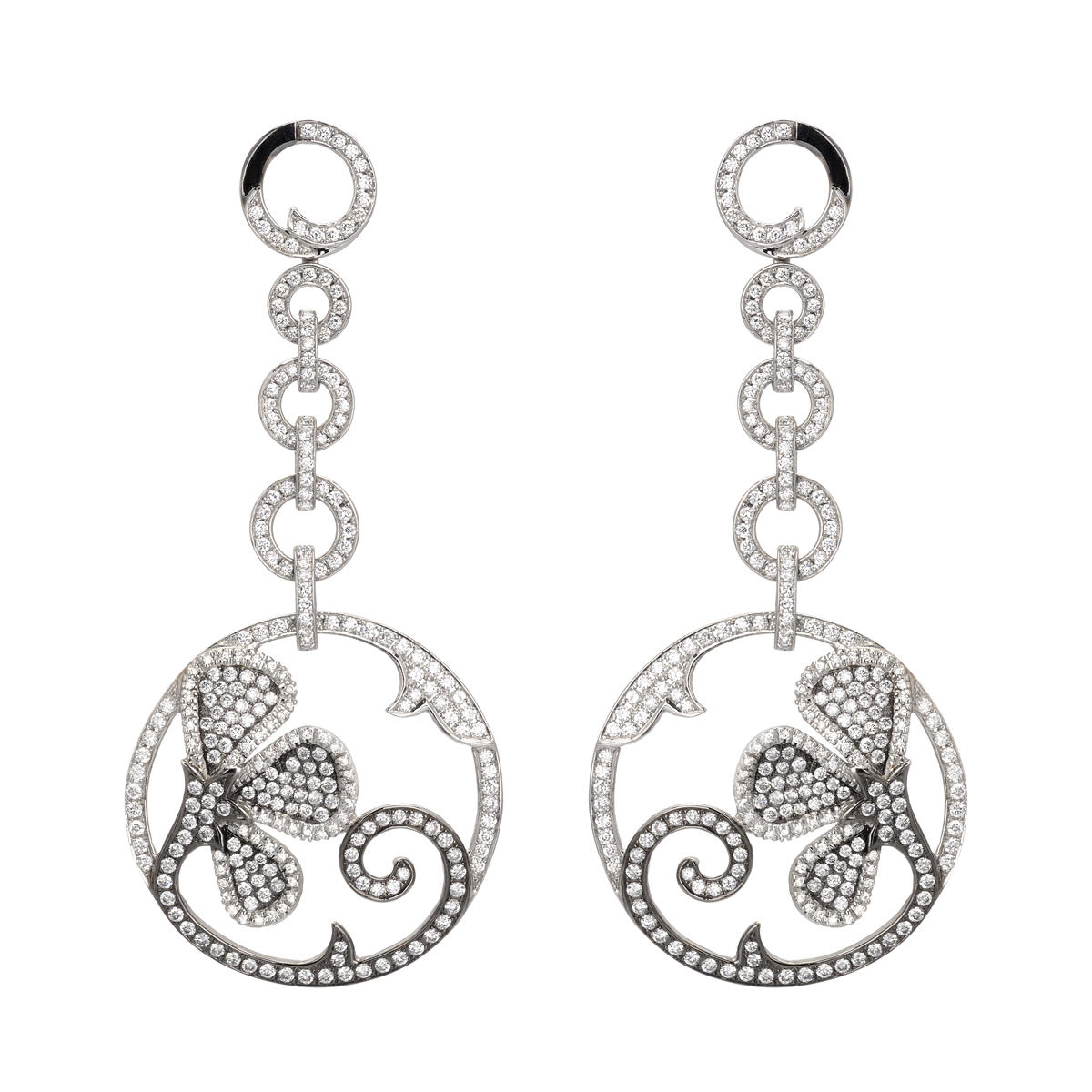 K18 WHITE GOLD DIAMOND EARRINGS