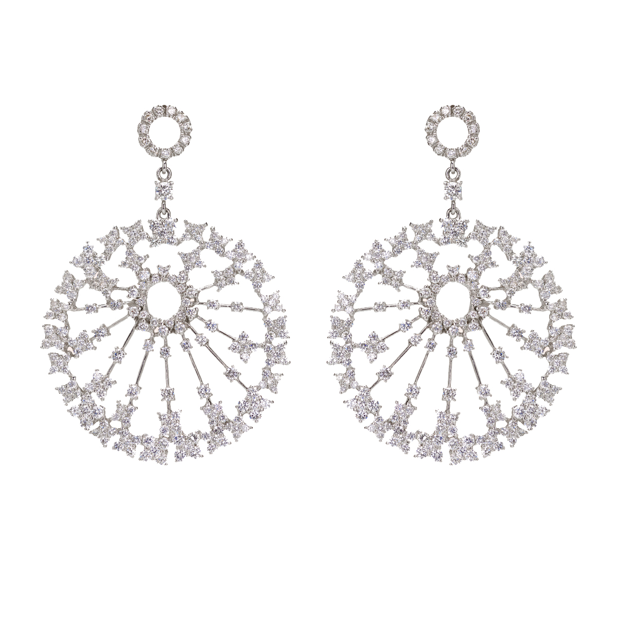 WHITE GOLD EARRINGS WITH DIAMONDS