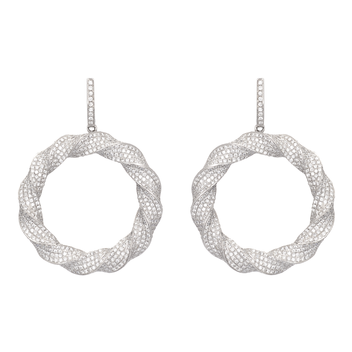 K18 WHITE GOLD DIAMOND EARRINGS