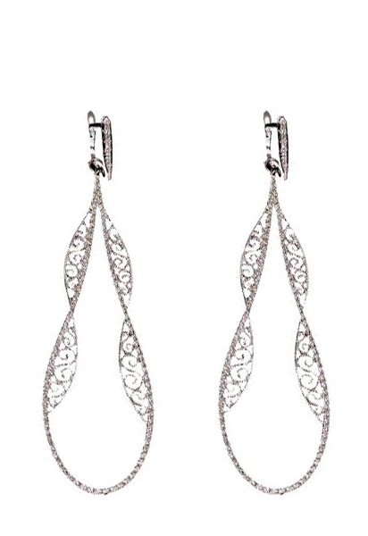 WHITE GOLD EARRINGS WITH DIAMONDS